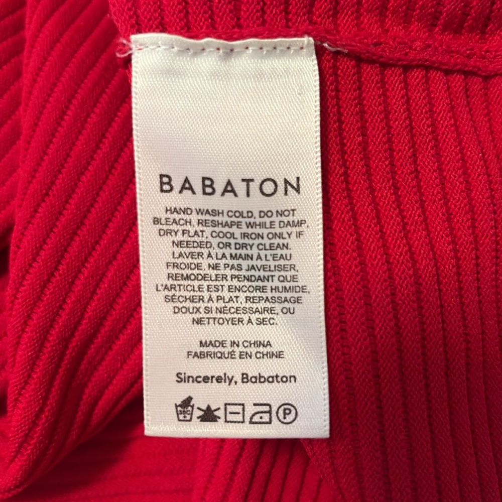 Babaton Red Ribbed Tank Top - Picture 5 of 6
